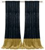 LMaxhome Gardine Samt Zerkleinert Velvet Vorhang Verdunkelnd Verdickt Winter Gardinen, Floral Gequetscht, 290g/, Blickdicht für Schlafzimmer Wohnzimmer Bild 4