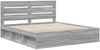 vidaXL Bettrahmen Graues Sonoma 200 x 200 cm Massives Kiefernholz 3411709 Bild 4