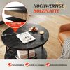 WLIVE Couchtisch Couchtisch rund mit 2 Ebenen, Beistelltisch Holz mit Metallgestell (1 Tisch), Wohnzimmertisch mit Metallrahmen, für Wohnzimmer, Schlafzimmer Bild 4