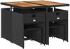 vidaXL 9-tlg. Garten-Essgruppe mit Kissen Schwarz Poly Rattan 3277910 Bild 3