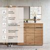 Schuhschrank MEMPHIS 3-türig Artisan Eiche Graphit Nachbildung Bild 4
