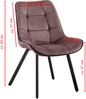 Samtstühle Stoffstühle Polsterstuhl Esszimmerstühle Küchenstühle aus Samt Metallbeine Dustrosa 2 St. Bild 5