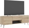 TV-Board >BRIGHTON 2< in Eiche Dekor - 140x46,5x34,5cm (BxHxT) Bild 2