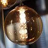 ZMH Pendelleuchte esstisch Pendellampe Höhenverstellbar kugel Hängeleuchte 6-Flammig aus Glas in Farbe Bernstein Küchen Wohnzimmerlampe Schlafzimmerlampe Flurlampe Bild 5