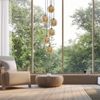 ZMH Pendelleuchte esstisch Pendellampe Höhenverstellbar kugel Hängeleuchte 6-Flammig aus Glas in Farbe Bernstein Küchen Wohnzimmerlampe Schlafzimmerlampe Flurlampe Bild 3