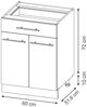 Küchenunterschrank Fame-Line Weiß Landhaus 60 cm mit Schublade, AP Eiche Vicco Bild 3