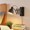 Lindby Wandleuchte Merle, Metall, Schwarz IP20, 1 x 40 W Bild 2