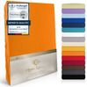 MOON Heimtextilien Spannbettlaken MOON-Luxury Spannbettlaken Jersey Stretch 230g/m², 97% Mako-Baumwolle 3% Elastan Bild 4