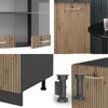Singleküche R-Line Artisan Eiche/Anthrazit 140 cm ohne Arbeitsplatte Vicco Bild 5