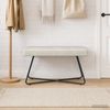 vidaXL Bank Uni Creme 80 x 40 x 45 cm Samt 42038337 Bild 4