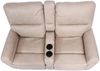 2er Kinosessel HWC-K17, Relaxsessel Fernsehsessel Sofa, Nosagfederung Getränkehalter Fach ~ Stoff/Textil beige Bild 5