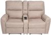 2er Kinosessel HWC-K17, Relaxsessel Fernsehsessel Sofa, Nosagfederung Getränkehalter Fach ~ Stoff/Textil beige Bild 4