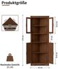 FiveWillowise Eckschrank mit 4 Türen und 5 Ablageflächen, 165cm, Holz, Braun (1-St) Eckschrank perfekt in die Ecke zwischen zwei Wänden integrieren. Bild 2