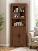 FiveWillowise Eckschrank mit 4 Türen und 5 Ablageflächen, 165cm, Holz, Braun (1-St) Eckschrank perfekt in die Ecke zwischen zwei Wänden integrieren. Bild 3