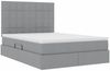 vidaXL Aufbewahrungsbett mit Matratze Hellgrau 140 x 200 cm Polyester 3371784 Bild 5