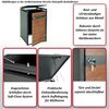 XL 1er/2er-Mülltonnenverkleidung HWC-J82, Mülltonnenbox, Metall 38kg, anthrazit ~ Kirsche-Holzoptik dunkelbraun Bild 2