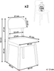 Esszimmerstuhl 2er Set SCANDIA Holz Taupe Bild 2