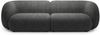 Micadoni Sofa Kate 4-Sitzer Strukturierter Stoff Dunkelgrau Melange Bild 1