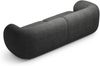 Micadoni Sofa Kate 4-Sitzer Strukturierter Stoff Dunkelgrau Melange Bild 3