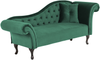 Chaiselongue Samtstoff dunkelgrün rechtsseitig LATTES Bild 4