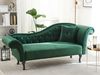 Chaiselongue Samtstoff dunkelgrün rechtsseitig LATTES Bild 3