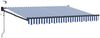vidaXL Elektrische ausziehbare Markise Blau und Weiß 3 x 2,5 m 3419759 Bild 2