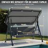 Huracan Hollywoodschaukel 3-Sitzer, Gartenschaukel mit Verstellbarem Sonnendach, 3-Sitzer, 193*110*152cm, UV-Schutz Wetterfest, Schaukelbank 220kg Belastbar Bild 2