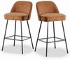 JYMTOM Barhocker Gepolsterter Sitz mit Federkern, Sitzfläche aus Leinen und Textilien (2 St), Metallbeine, für Bar, Theke, Küche, Esszimmer und Bistro geeignet Bild 4