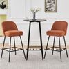 JYMTOM Barhocker Gepolsterter Sitz mit Federkern, Sitzfläche aus Leinen und Textilien (2 St), Metallbeine, für Bar, Theke, Küche, Esszimmer und Bistro geeignet Bild 3