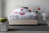 Dmora Arcan Doppelbett, Bettkasten mit Stoffbezug, 100 % Made in Italy, Öffnung vorne, geeignet für Matratze 160 x 200 cm, Beige Bild 5