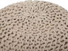 Pouf beige ⌀ 40 cm CONRAD Bild 4