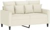 vidaXL 4-tlg. Sofagarnitur mit Kissen Creme Samt 3201698 Bild 4