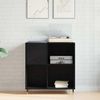 vidaXL Schallplattenschrank Schwarz Eichen-Optik 85 x 38 x 89 cm 862910 Bild 4