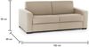Dmora 2-Sitzer Schlafsofa Alcatraz, Wohnzimmersofa mit drehbarer Öffnung, gepolsterter Stoff, schmale Armlehnen, 100 % Made in Italy, 160 x 95 x 90 cm, Beige Bild 3