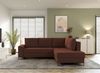 Selsey 'Larelle' Ecksofa mit Schlaffunktion & Bettkasten, Chenille, Ottomane rechts, Kupfer Bild 2