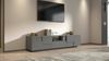 Dmora TV-Ständer Maestrale, niedriges Wohnzimmer-Kommode mit 4 Türen und 1 Schublade, TV-Ständer-Basis, 220x44x46 cm, Anthrazit Bild 4