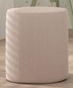 Polsterhocker MOON Rund Boucle Stoff Rosa Bild 2