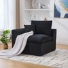 Sofa Einzelsitzer 101 x 102,5 x 84 cm — Sitzfläche 78 x 58 x 52 cm, Cordstoff Schwarz, modernes komfortables Design Bild 2