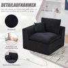 Sofa Einzelsitzer 101 x 102,5 x 84 cm — Sitzfläche 78 x 58 x 52 cm, Cordstoff Schwarz, modernes komfortables Design Bild 5
