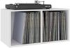 vidaXL Schallplatten-Aufbewahrungsbox, Holzwerkstoff, 71x34x36 cm, Weiß Bild 5