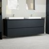 GARLIVO Waschbeckenunterschrank GLB-160 mit Schubladen, Badezimmer Waschtischunterschrank, Anthrazit Breite 160 cm, Soft-Close, Push-to-open/Tip-on, hängend Bild 5