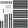 vidaXL Gartentor Abschließbar Schwarz 100x150 cm Aluminium 42004148 Bild 5