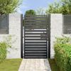 vidaXL Gartentor Abschließbar Schwarz 100x150 cm Aluminium 42004148 Bild 3