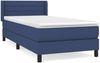 vidaXL Boxspringbett mit Matratze Blau 90x200 cm Stoff 3129767 Bild 2
