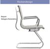 WAHSON OFFICE CHAIRS Bürostuhl 2 PU-Leder-Freischwinger Besucherstühle mit Chromgestell Bild 3