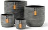Capi Blumentopf 4-tlg. Blumentopf-Set Nature Rib Anthrazit (1 St) Bild 5