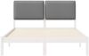 vidaXL Bettgestell mit gepolstertem Kopfteil Hellgrau 135 x 190 cm 877853 Bild 5