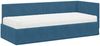 vidaXL Eckbettgestell mit Matratze mit Kopfteil 2 pcs Blau Samt 3393837 Bild 4