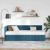 vidaXL Eckbettgestell mit Matratze mit Kopfteil 2 pcs Blau Samt 3393837 Bild 3