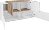 Sideboard >Catania< in Weiß-Hochglanz / Ahorn - 160x86x45cm (BxHxT) Bild 3
